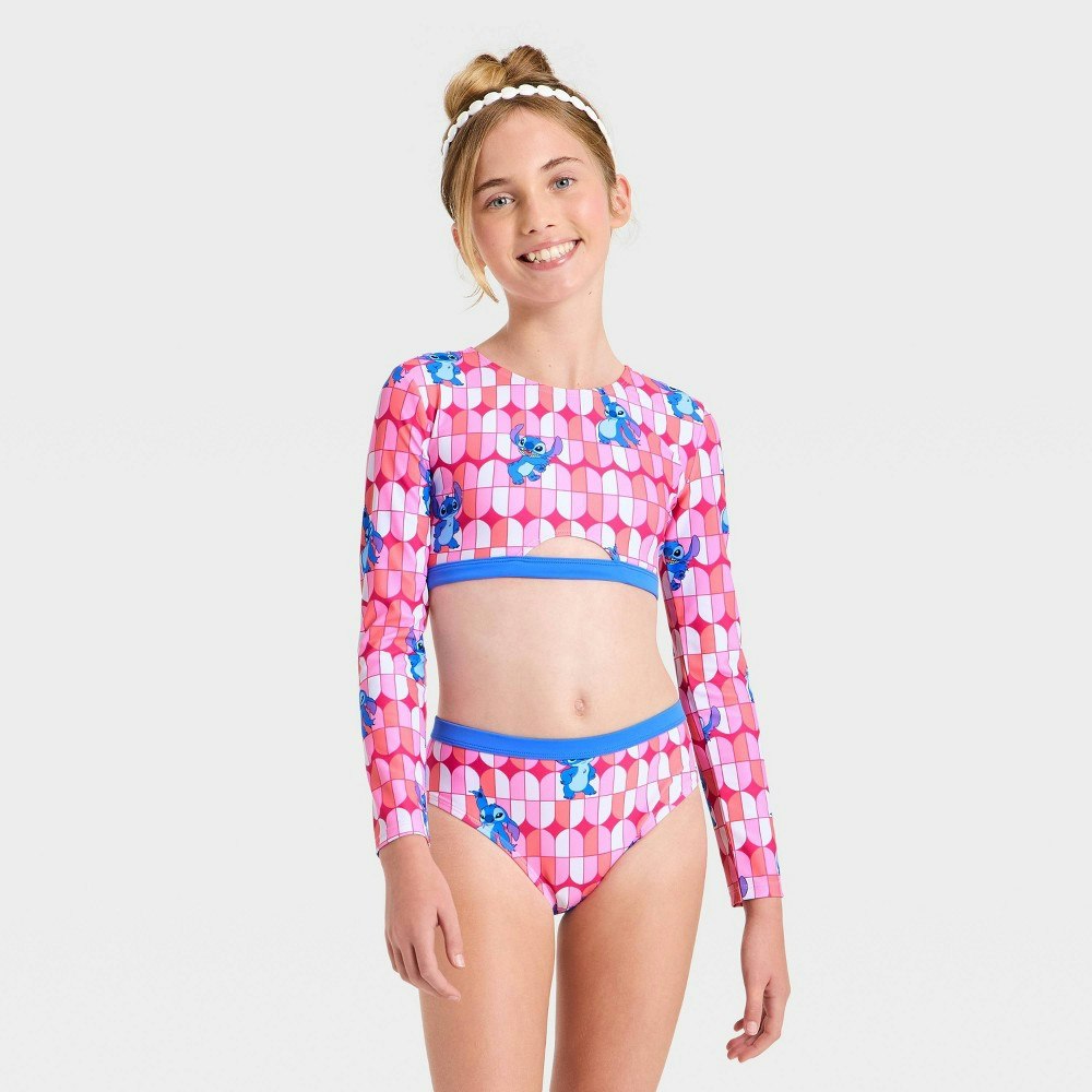 Girls' Stitch Long Sleeve Bikini Set: $24 Girls' Stitch Long Sleeve Bikini Set: $24