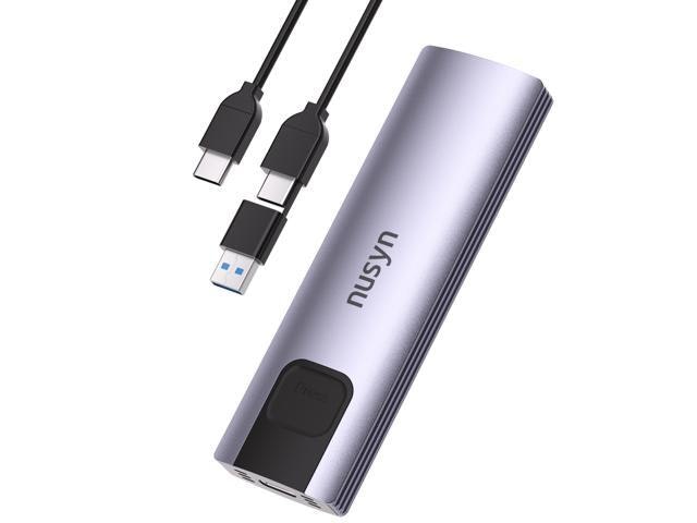 Nusyn NSE20 10Gbps M.2 NVMe and SATA SSD Enclosure: $26.99
