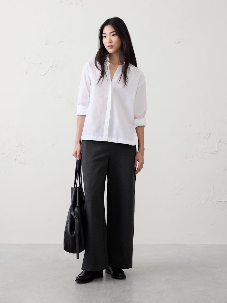 Wide-Leg High-Rise Ponte Pant: $48 Wide-Leg High-Rise Ponte Pant: $48