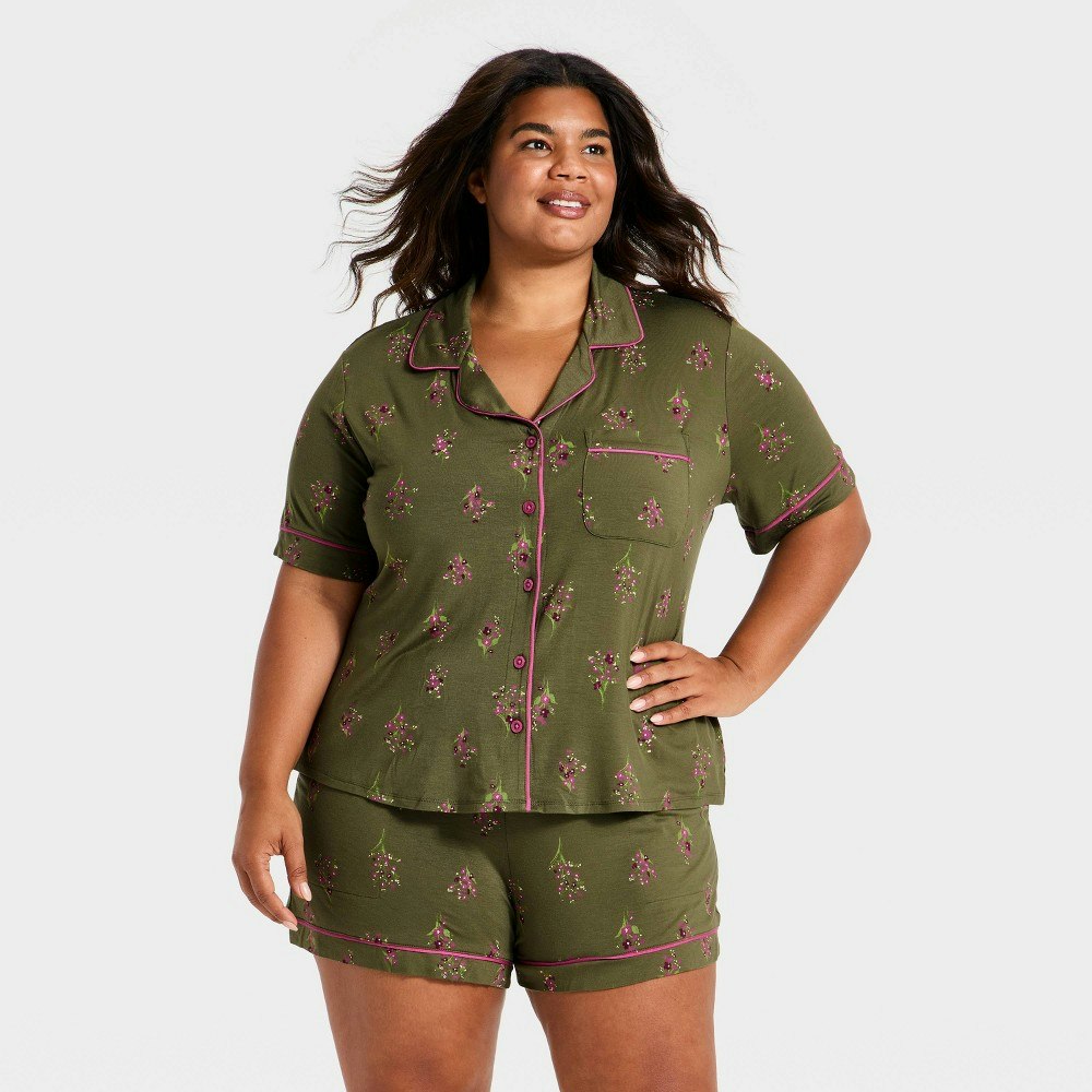Auden Women's Cloud Knit Modal Notch Collar Pajama Set: $25 Auden Women's Cloud Knit Modal Notch Collar Pajama Set: $25