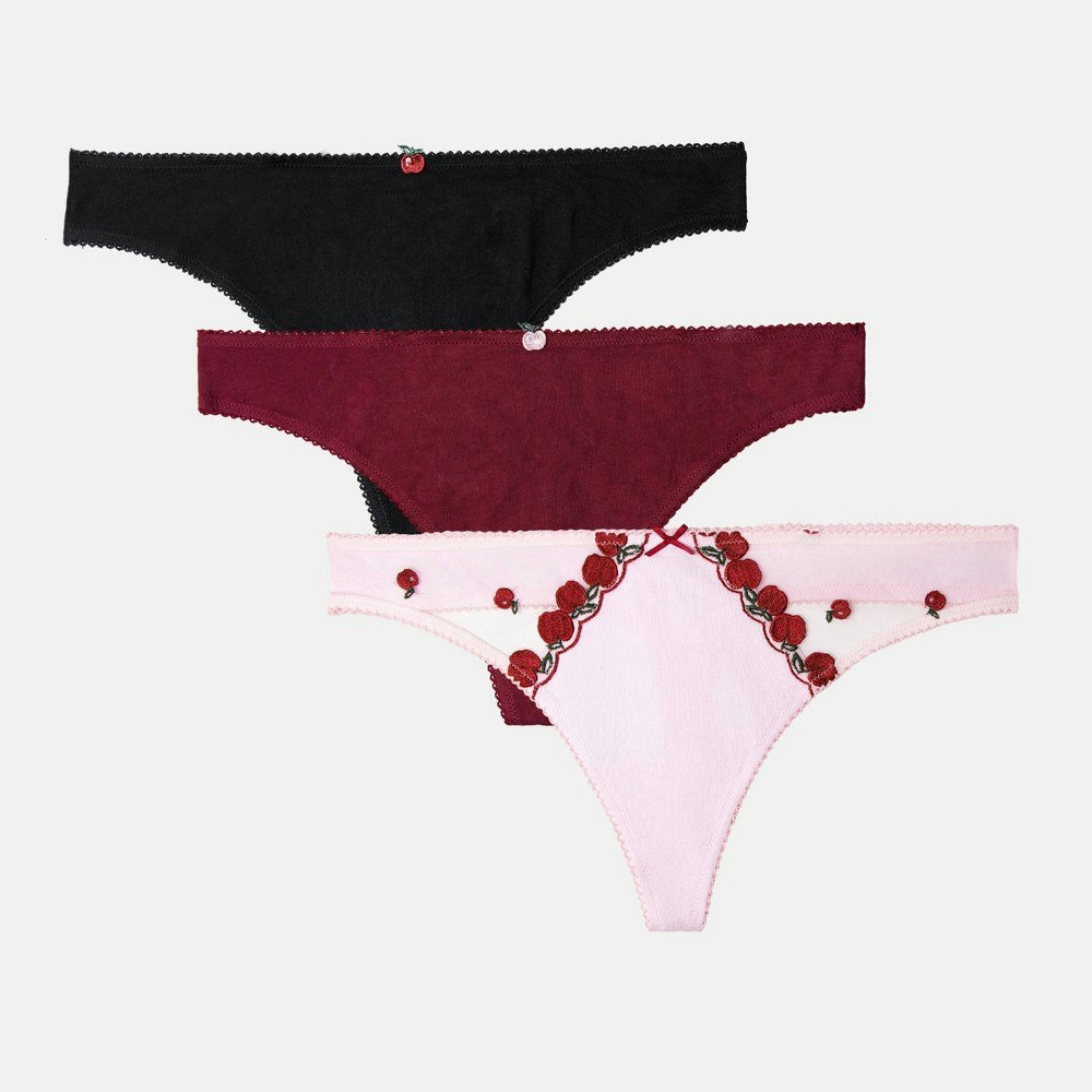 Fruit of the Loom Women's Embroidery Thong 3-Pack: $15 Fruit of the Loom Women's Embroidery Thong 3-Pack: $15