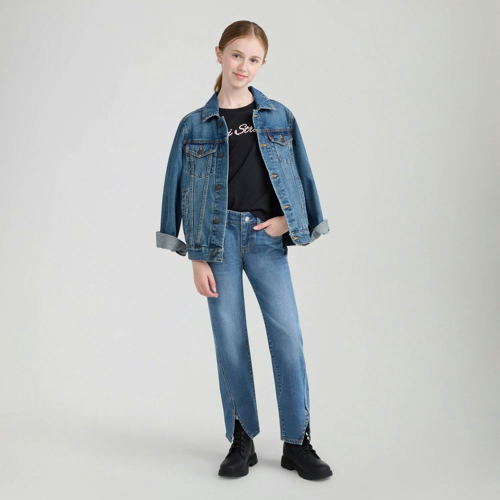 Levi's Girls' Regular-Rise Split Straight Leg Jeans: $30 Levi's Girls' Regular-Rise Split Straight Leg Jeans: $30