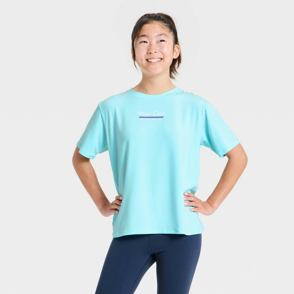 All In Motion Girls' Pool Days Graphic Active T-Shirt XL: $8.50 All In Motion Girls' Pool Days Graphic Active T-Shirt XL: $8.50