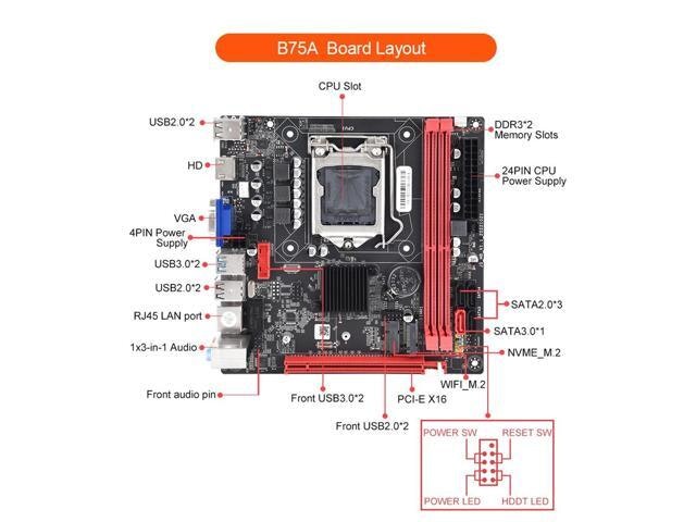 B75A LGA1155 Motherboard and Intel i3-2120 CPU Kit: $164.89