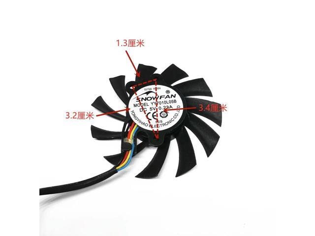 YY7010L05B 6.5cm 5V 4-Pin Video Card Fan: $25.04