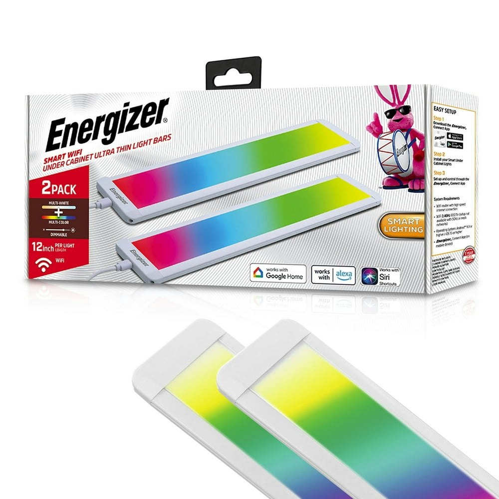 Energizer Ultra-Slim Smart Under Cabinet Light Bar 2-Pack: $29.99