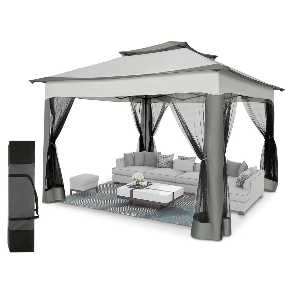 Hoteel 11' x 11' Outdoor Waterproof Pop-Up Gazebo with Mosquito Netting: $139.99 Hoteel 11' x 11' Outdoor Waterproof Pop-Up Gazebo with Mosquito Netting: $139.99