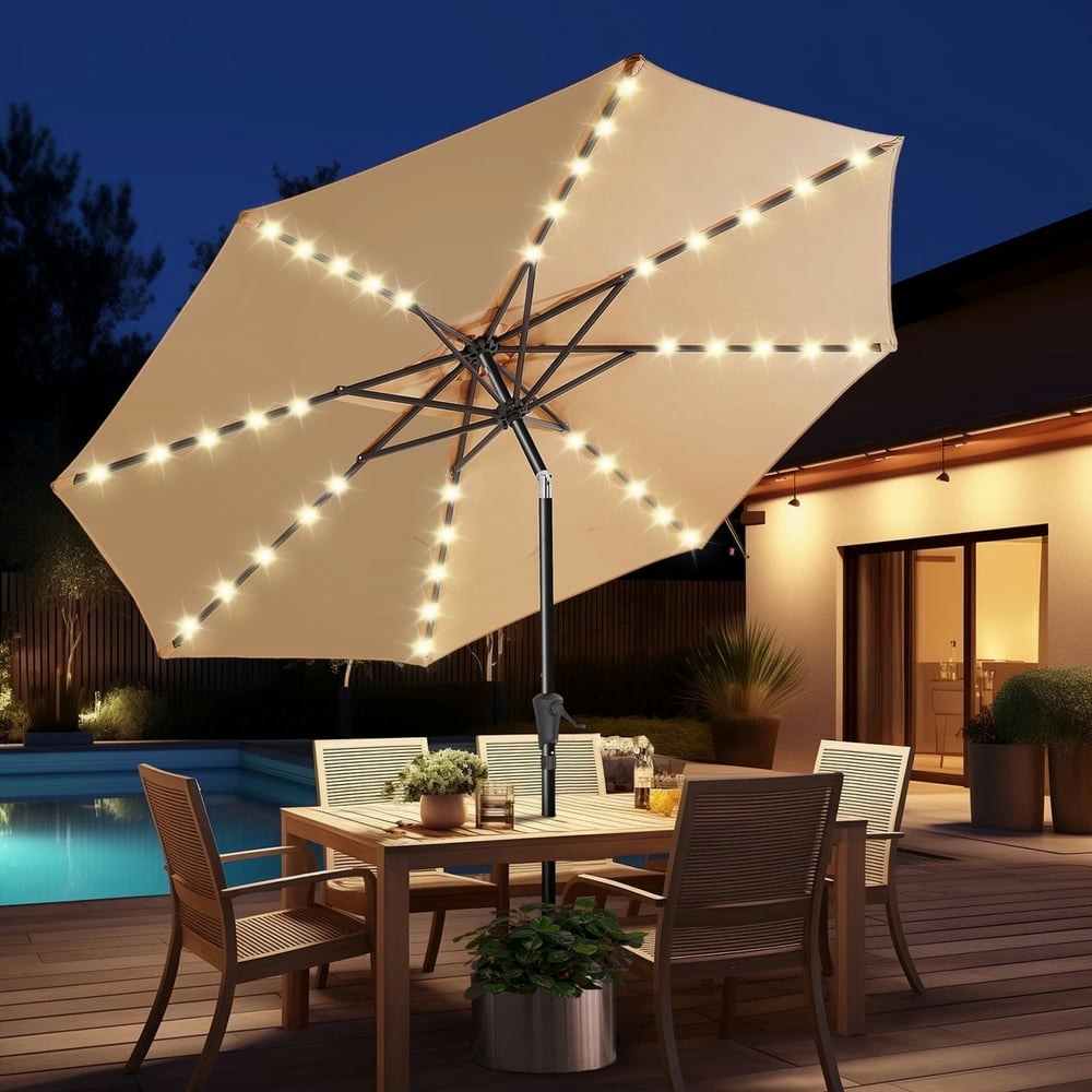 9-Foot Solar 32-LED Patio Umbrella: $52.78 9-Foot Solar 32-LED Patio Umbrella: $52.78