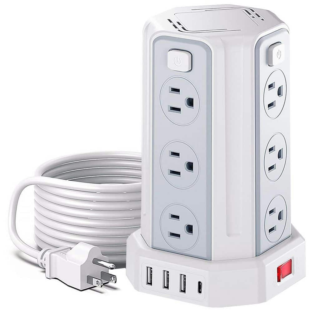 12-Outlet 4-USB Power Strip Tower 10-Foot Cord: $104.76