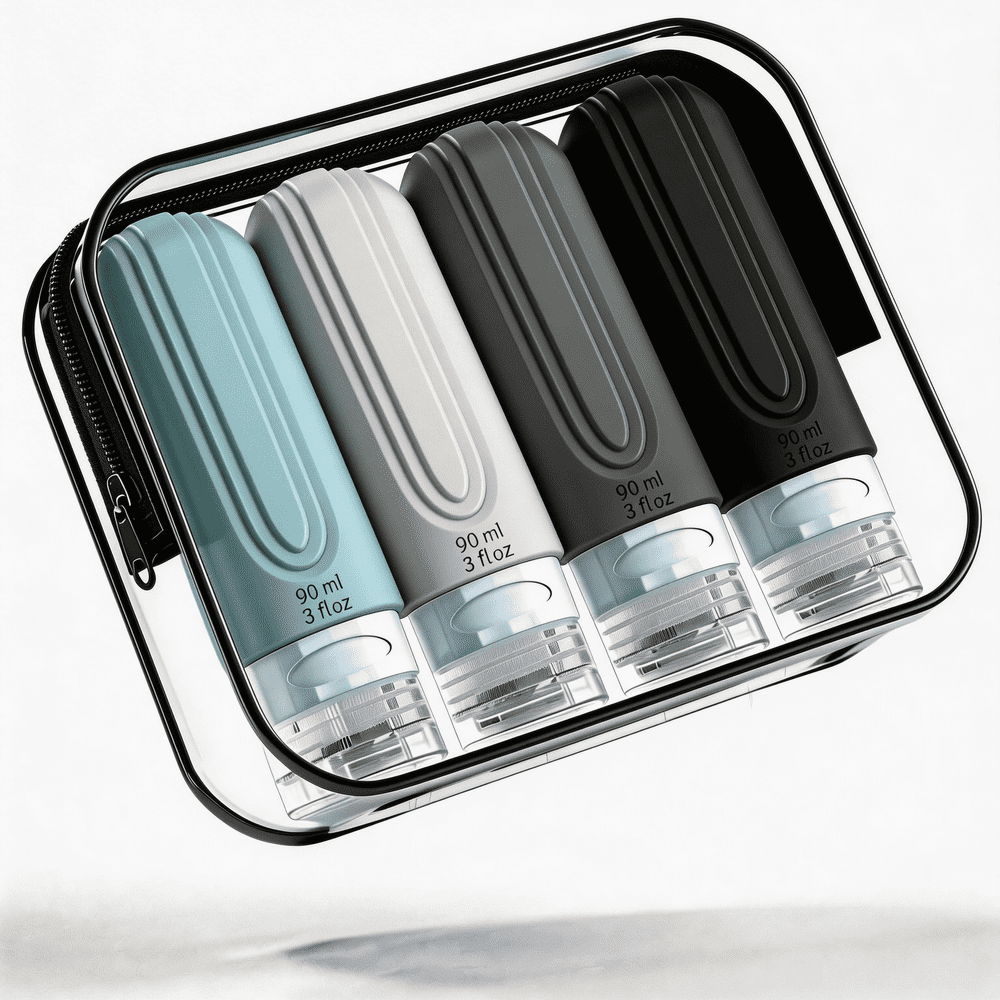 Micebay 3-oz Leak-Proof Silicone Travel Bottles 4-Pack: $8.98