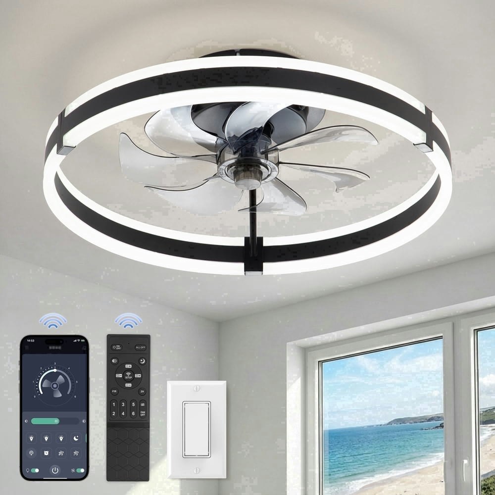 Lokivas 20-inch Modern Ceiling Fan with Light: $50.39 Lokivas 20-inch Modern Ceiling Fan with Light: $50.39
