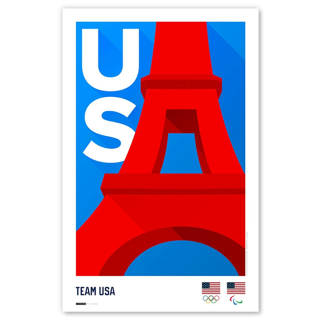 Team USA 2024 Summer Olympics 11" x 17" Minimalist Poster Print: $49.99