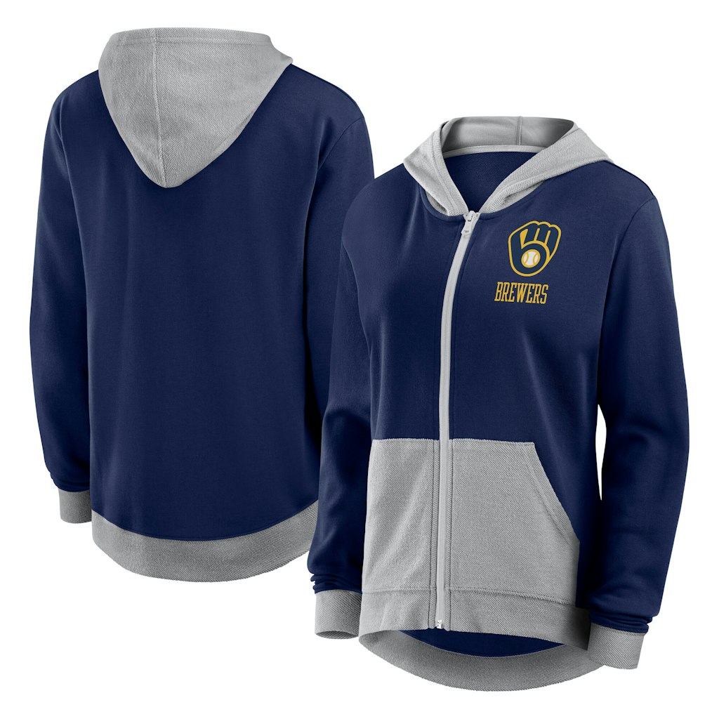 Fanatics Women's Milwaukee Brewers French Terry Full-Zip Hoodie: $44.99