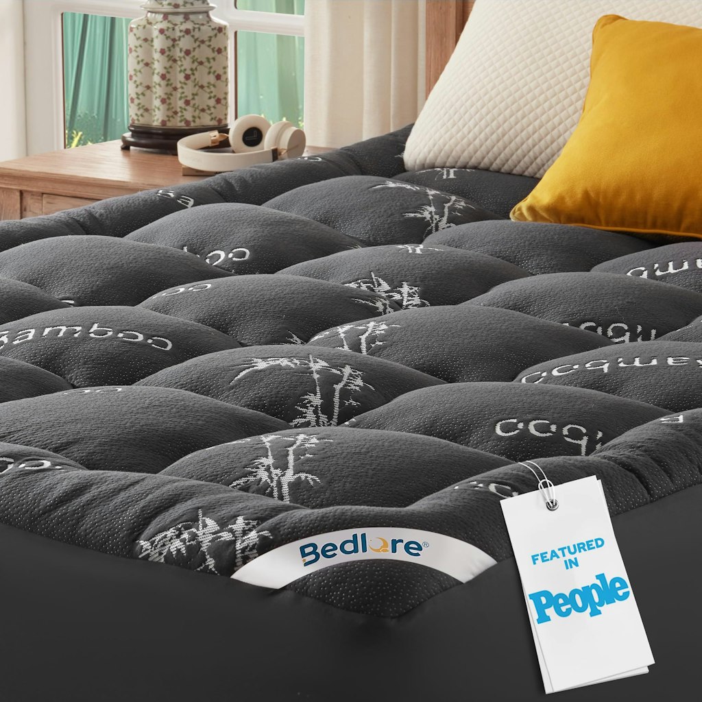 Bedlore King Viscose Bamboo Pillow Top Mattress Pad: $47