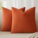 Velvet Pillow Cover 2-Packs for Couch,Bed, & Sofa for from $5.49 + free shipping w/ Prime