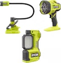 RYOBI ONE+ 18V Cordless 3-Piece Lighting Combo Kit for $79 + free shipping