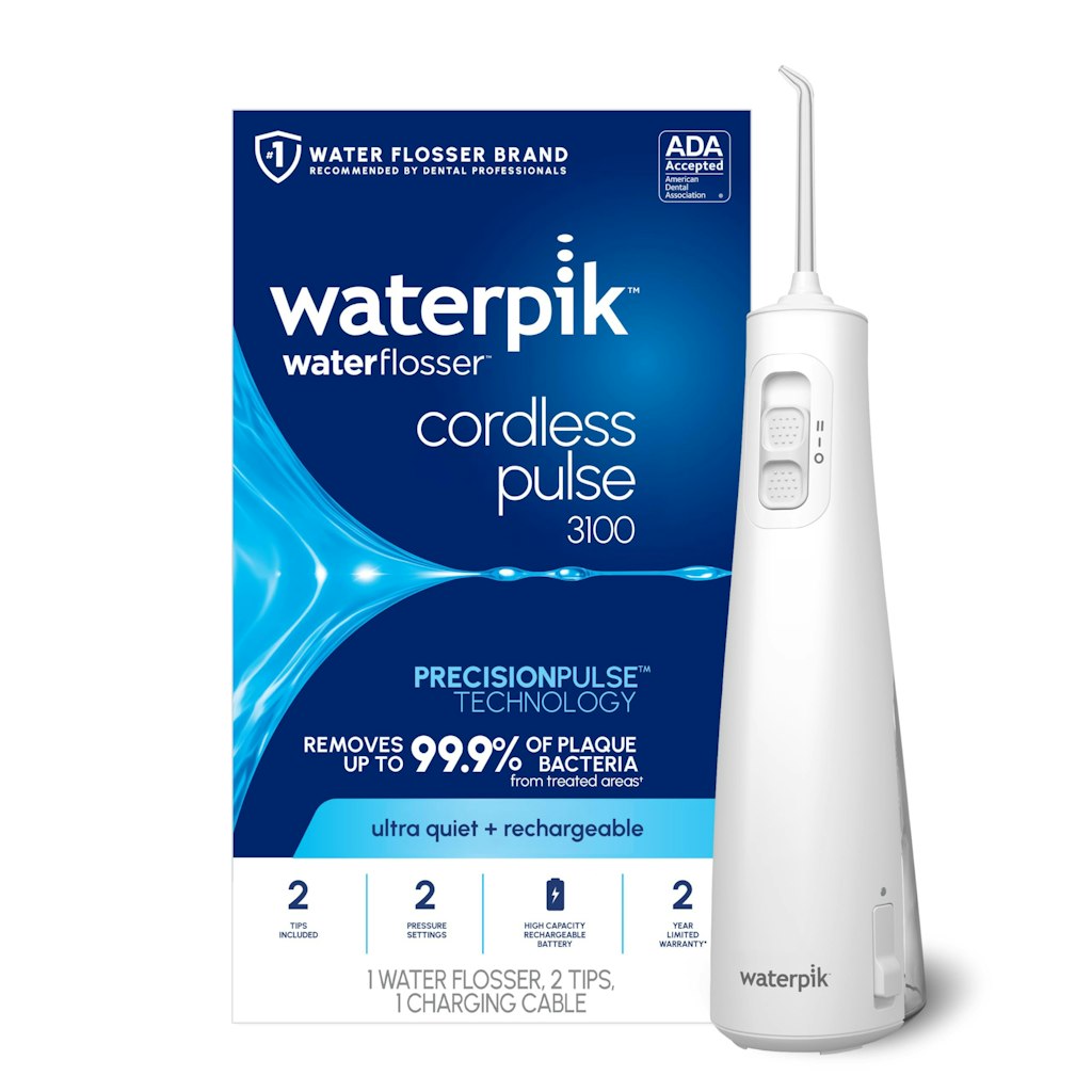 Waterpik Cordless Pulse 3100 Rechargeable Portable Water Flosser: $33