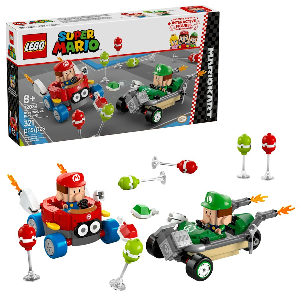 LEGO Mario Kart Baby Mario vs. Baby Luigi Building Set: $24