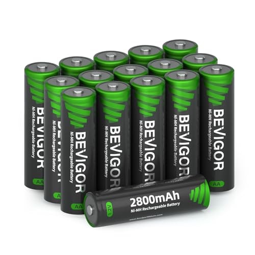 Bevigor AA 2,800mAh Ni-MH Rechargeable Batteries 16-Pack: $14.99