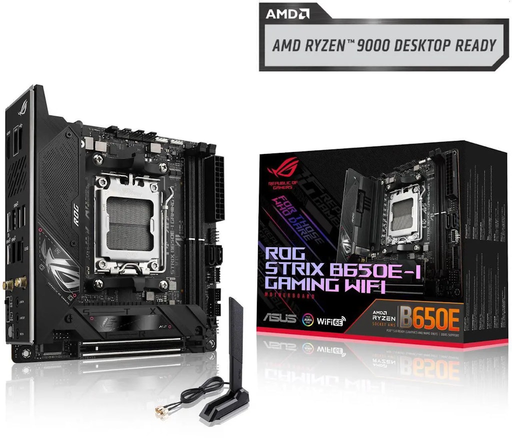 ASUS ROG Strix B650E-I Gaming WiFi Mini-ITX AM5 Motherboard : $180 ASUS ROG Strix B650E-I Gaming WiFi Mini-ITX AM5 Motherboard : $180