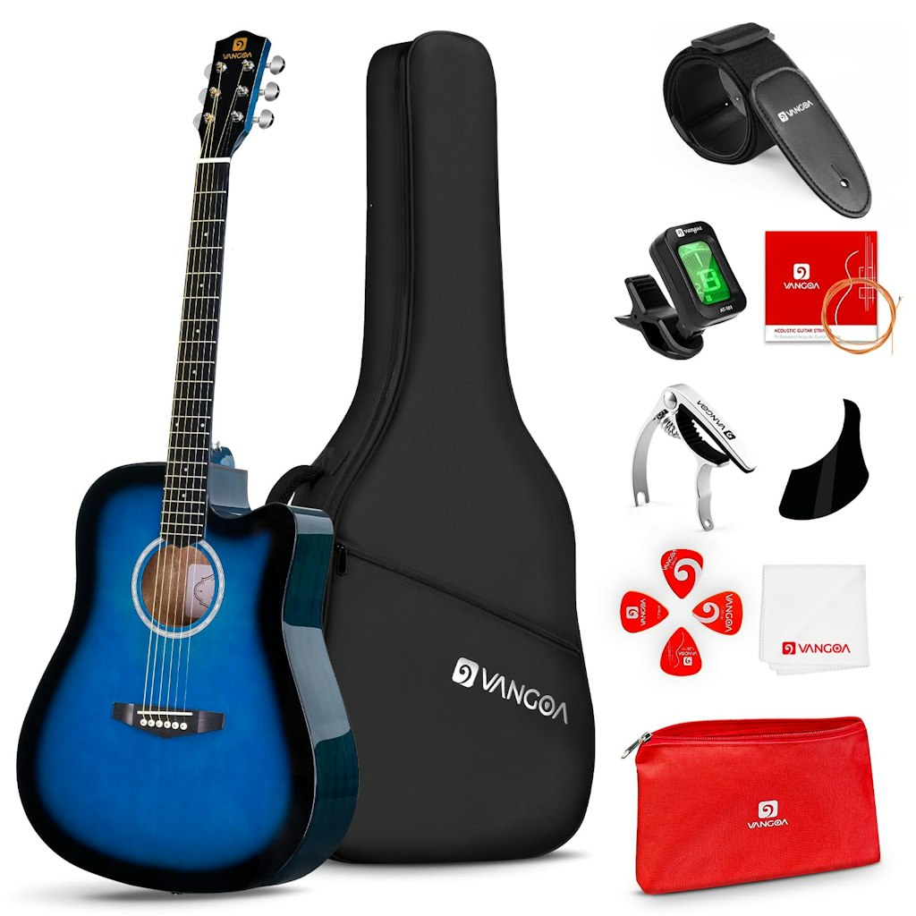 Vangoa Full Size Acoustic Guitar Beginner Set: $112