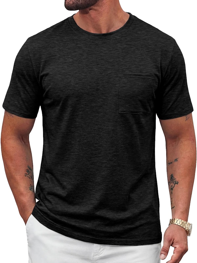 Runcati Men's Short Sleeve Crew Neck T-Shirt: $8.99