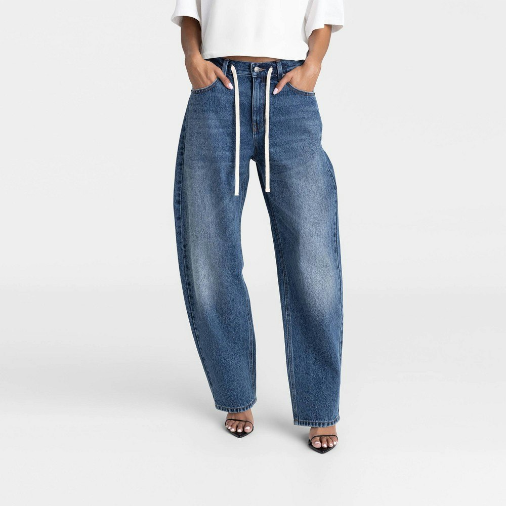 Kahlana Women's Mid-Rise Barrel Leg Lynnox Jean: $31.50