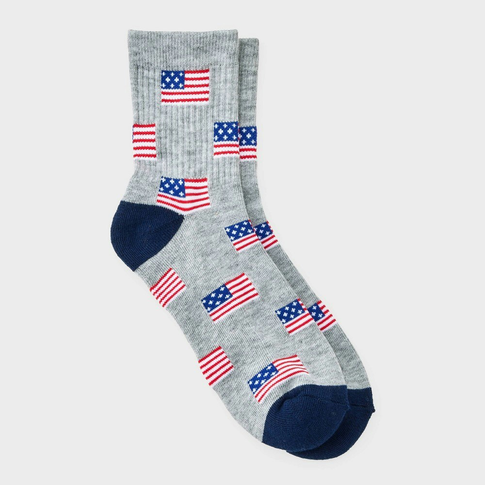 Women's Ribbed Cushioned American Flag Crew Socks: $4.20 Women's Ribbed Cushioned American Flag Crew Socks: $4.20