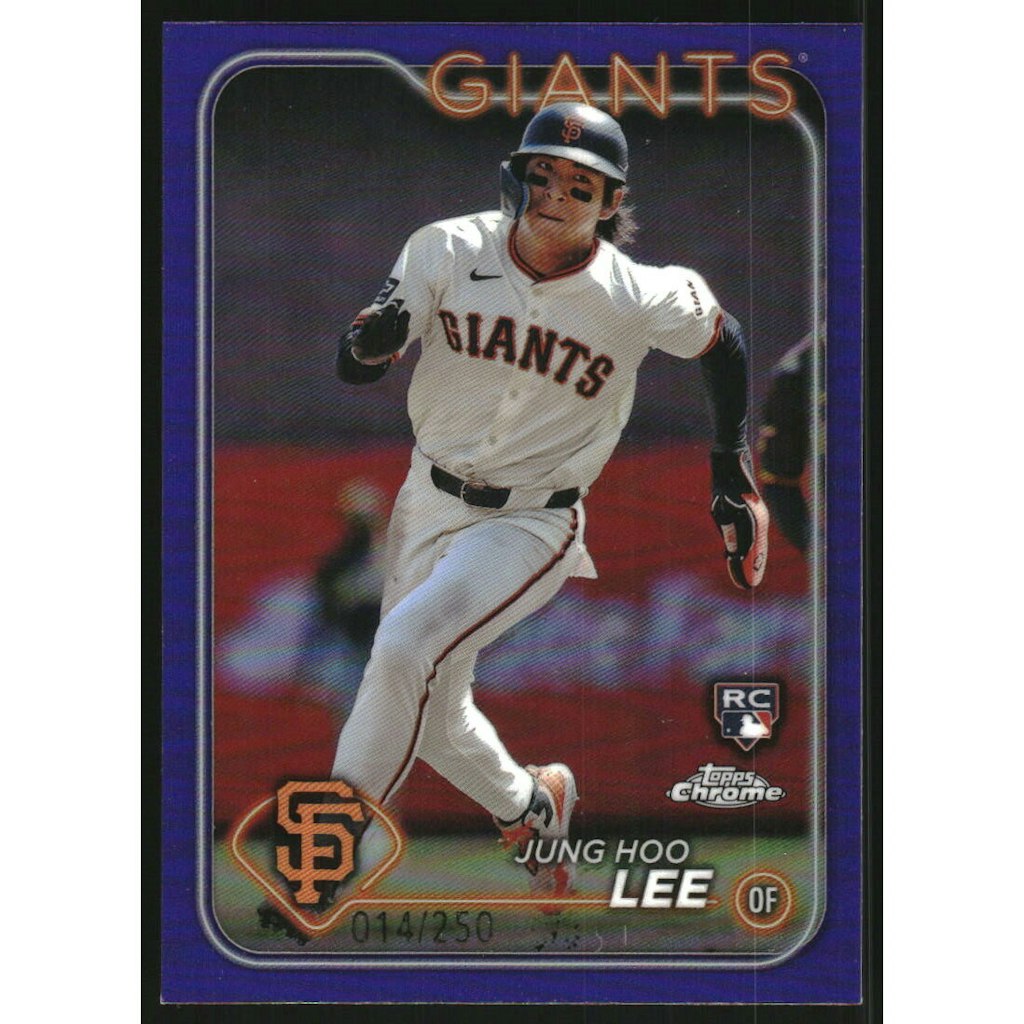 2024 Topps Chrome Jung Hoo Lee Purple Refractor Card: $13.50 2024 Topps Chrome Jung Hoo Lee Purple Refractor Card: $13.50