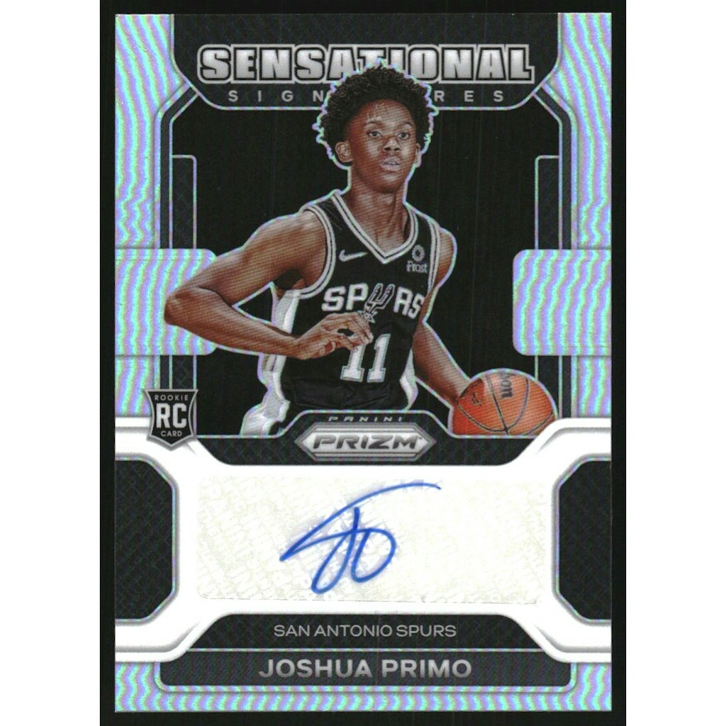 2021-22 Panini Prizm Sensational Signatures Silver Joshua Primo #62: $10.80 2021-22 Panini Prizm Sensational Signatures Silver Joshua Primo #62: $10.80