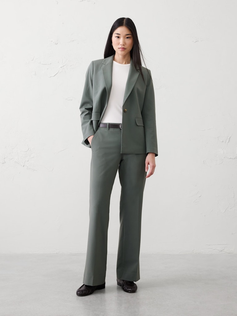High-Rise Bootcut Trousers: $66 High-Rise Bootcut Trousers: $66