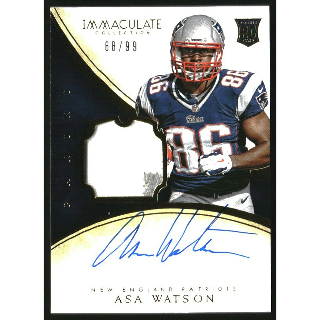 2014 Immaculate Collection Asa Watson Rookie Jersey Autograph Card: $15