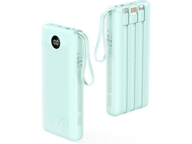 VRURC 20,000mAh Portable Charger with Built-in Cables: $58.48