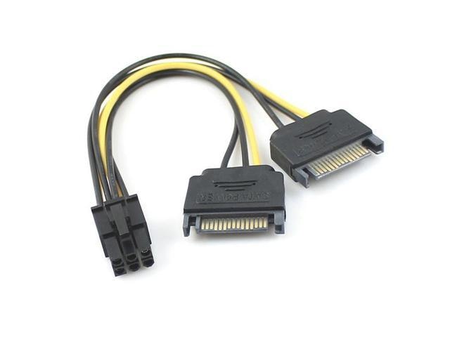 CYDZ 15cm Dual SATA 15-Pin to PCI-e 6-Pin Power Cable: $14.99 CYDZ 15cm Dual SATA 15-Pin to PCI-e 6-Pin Power Cable: $14.99