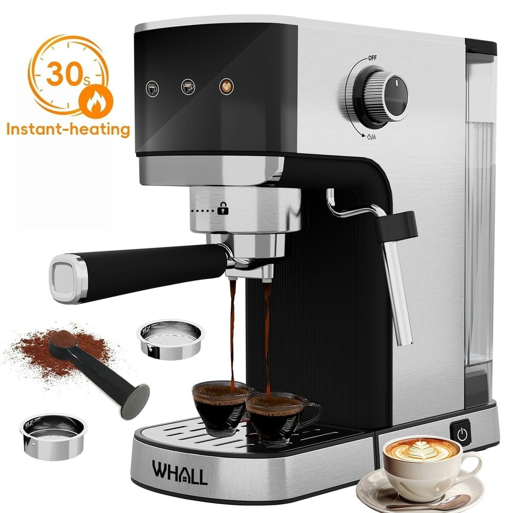 Whall 20-Bar Espresso Machine and Coffee Maker: $84.49 Whall 20-Bar Espresso Machine and Coffee Maker: $84.49