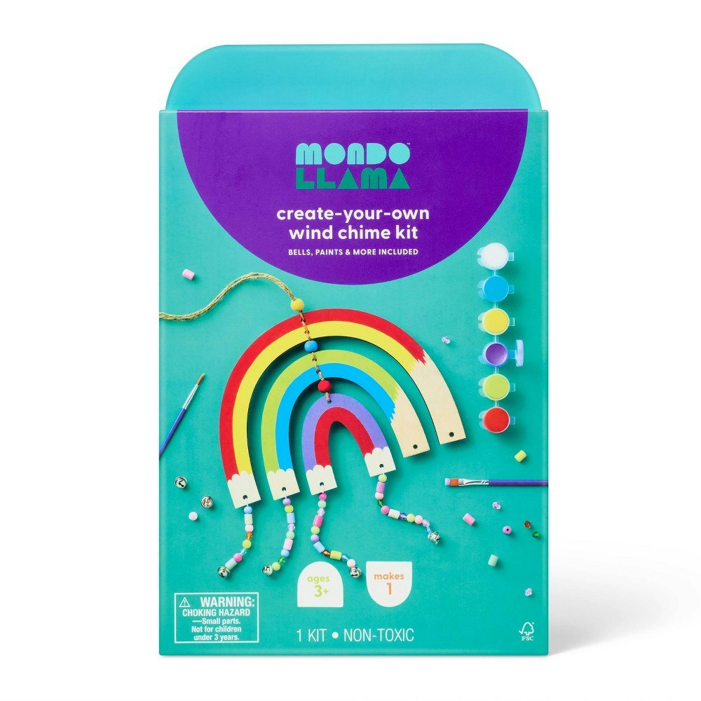 Mondo Llama Rainbow Wind Chime Painting Craft Kit: $5 Mondo Llama Rainbow Wind Chime Painting Craft Kit: $5