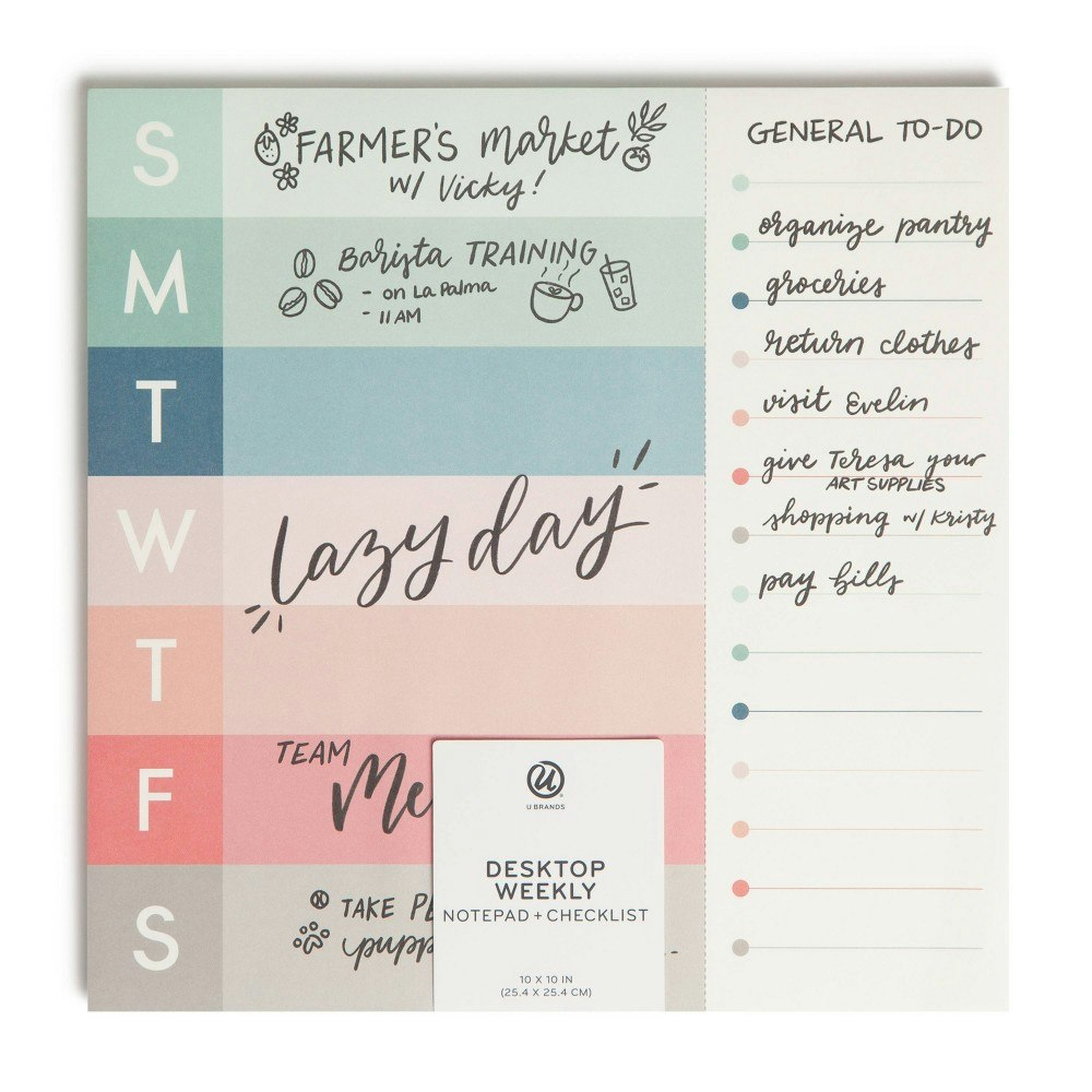 U Brands 10"x10" Weekly Combination Pad: $5.99 U Brands 10"x10" Weekly Combination Pad: $5.99