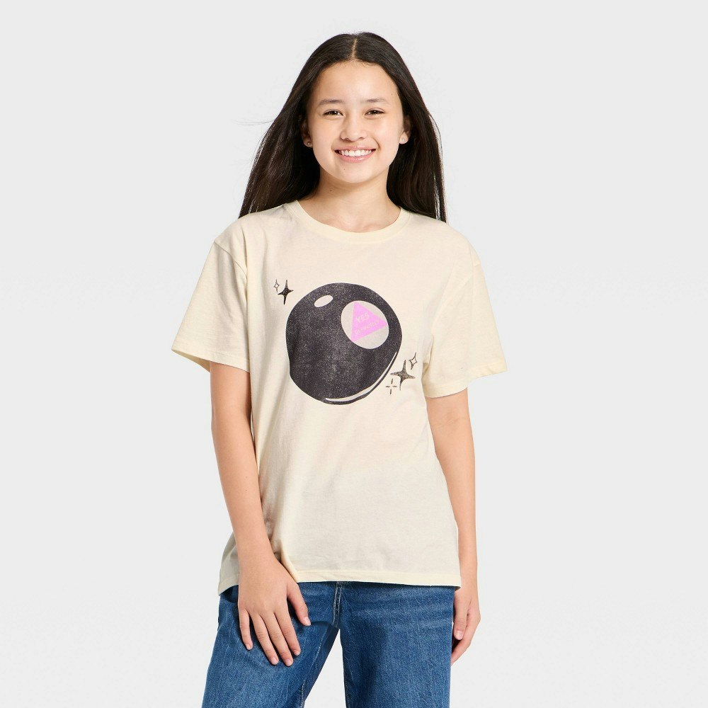 Girls' Magic Eight Ball Short Sleeve Oversized Graphic T-Shirt: $10 Girls' Magic Eight Ball Short Sleeve Oversized Graphic T-Shirt: $10