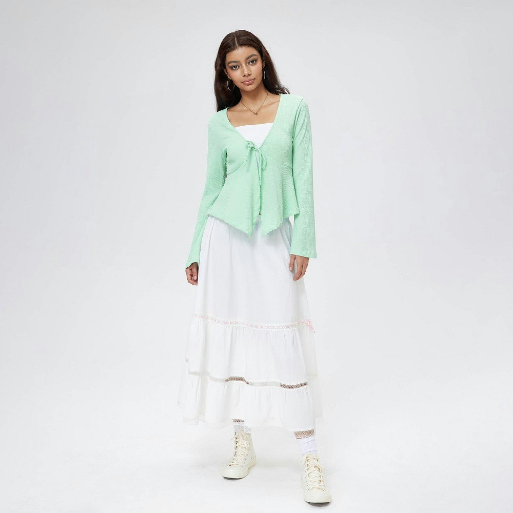 Wild Fable Women's V-Neck Knotted Long Sleeve Blouse: $32 Wild Fable Women's V-Neck Knotted Long Sleeve Blouse: $32