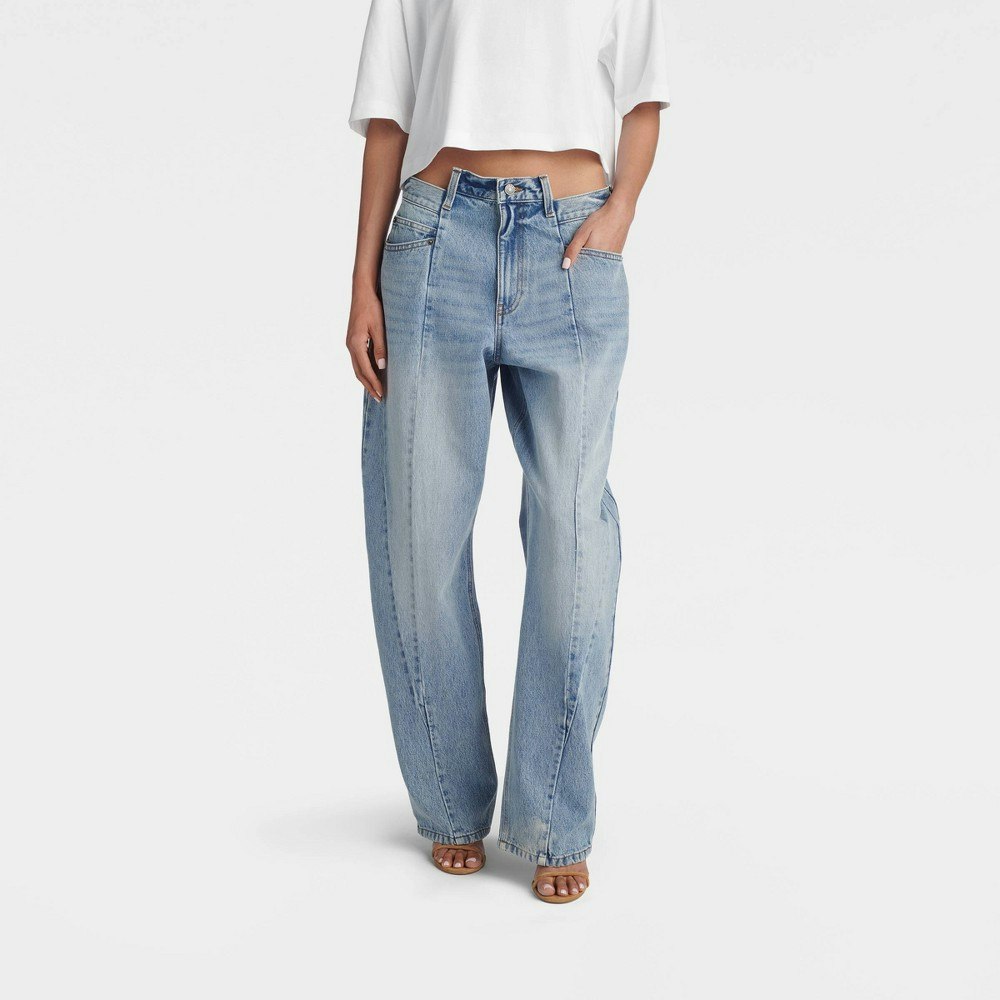 Kahlana Women's Mid-Rise Barrel Leg Jeans: $60 Kahlana Women's Mid-Rise Barrel Leg Jeans: $60