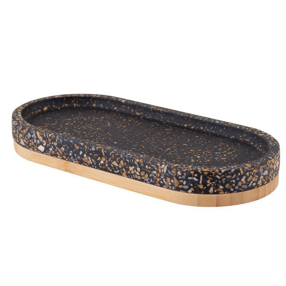Moda at Home Soren Cement Terrazzo and Bamboo Bathroom Tray: $43.99 Moda at Home Soren Cement Terrazzo and Bamboo Bathroom Tray: $43.99