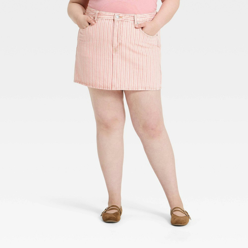 Universal Thread Women's Striped 22-Inch Denim Skirt: $28 Universal Thread Women's Striped 22-Inch Denim Skirt: $28