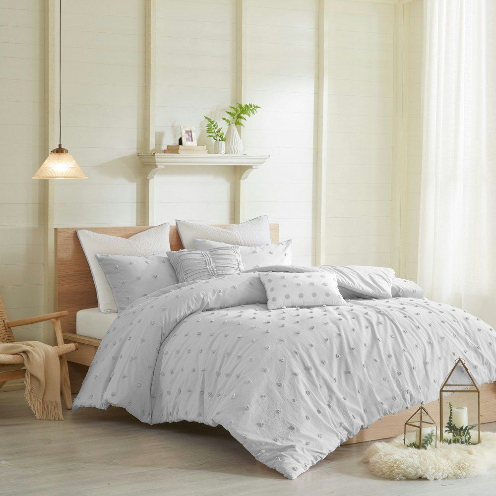 Urban Habitat Kay Cotton Jacquard Full/Queen Duvet Cover Set 7-Piece: $74.99 Urban Habitat Kay Cotton Jacquard Full/Queen Duvet Cover Set 7-Piece: $74.99