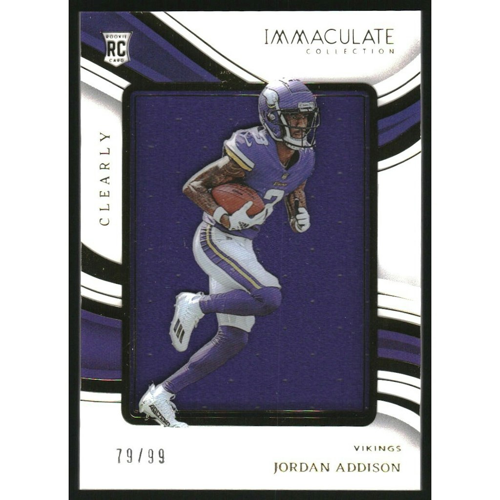 2023 Immaculate Collection Jordan Addison Rookie Jersey Card: $25 2023 Immaculate Collection Jordan Addison Rookie Jersey Card: $25