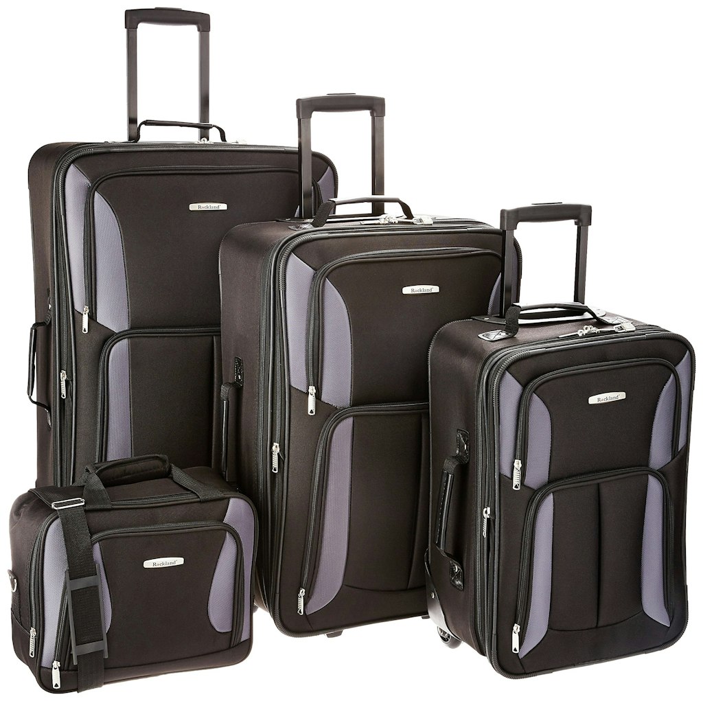 Rockland Fashion Softside 4-Piece Expandable Luggage Set: $50