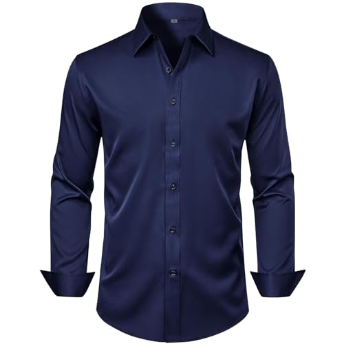 Shtexus Men's Long Sleeve Button Down Dress Shirt: $11.63