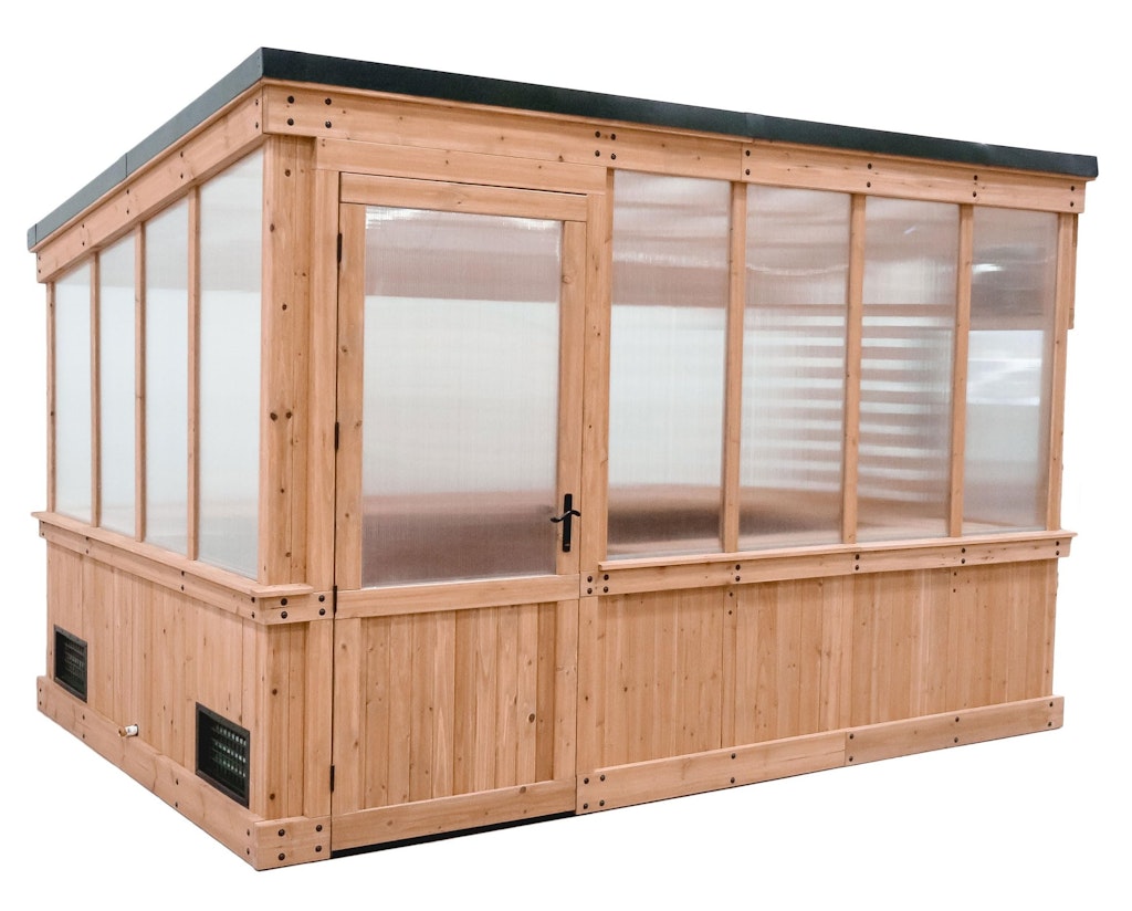 Backyard Discovery Zalie 11x7-Foot Cedar Wood & Polycarbonate Walk-in Greenhouse Kit: $2,499 Backyard Discovery Zalie 11x7-Foot Cedar Wood & Polycarbonate Walk-in Greenhouse Kit: $2,499