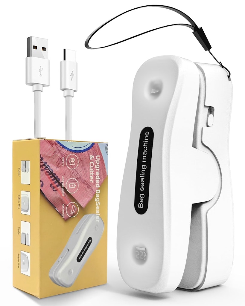 Mini Rechargeable 2-in-1 Bag Sealer: $3.99