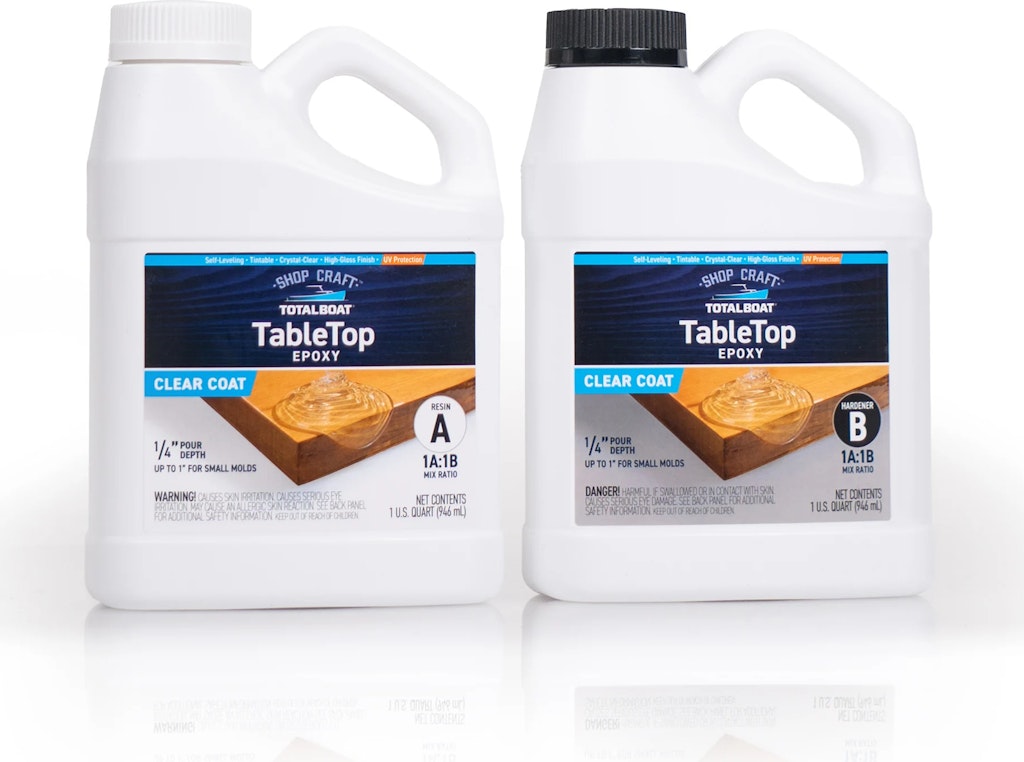 TotalBoat Table Top Clear High-Gloss Countertop Marine Paint Set: $24
