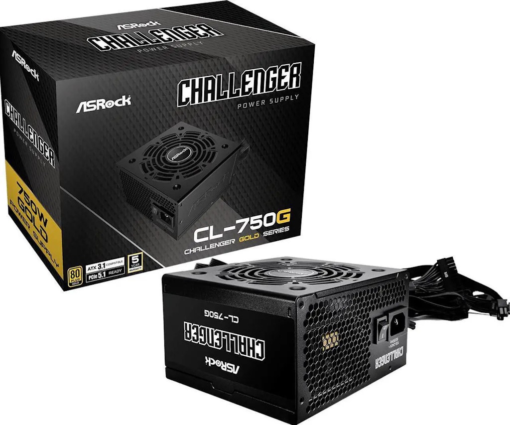 ASRock Challenger CL-750G 750W 80 PLUS Gold Power Supply: $50